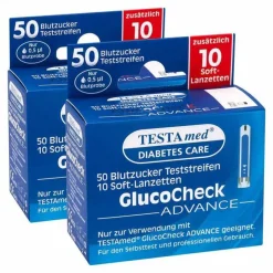 ® Glucocheck Advance Teststreifen mit 10 S, 2x1 P^Testamed