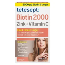 Tetesept Vitamin B7 (Biotin)-Biotin 2000 Filmtabletten, 30 St