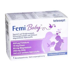 Tetesept Femi Baby Filmtabletten + Weichkapseln Monatspackung, 2X30 St-Kinder Schwangerschaft|Kinderwunsch Tabletten