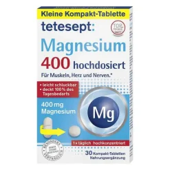 Tetesept Magnesium 400 hochdosiert Tabletten, 30 St- Magnesium