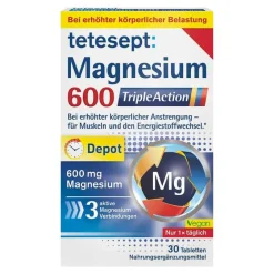 Magnesium 600 Triple Action Filmtabletten, 30 St^Tetesept Sale