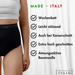 MyClarella The Support Panty Wochenbett Unterhose M schwarz, 1 St- Unterwäsche