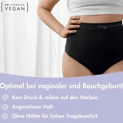 MyClarella The Support Panty Wochenbett Unterhose M schwarz, 1 St- Unterwäsche
