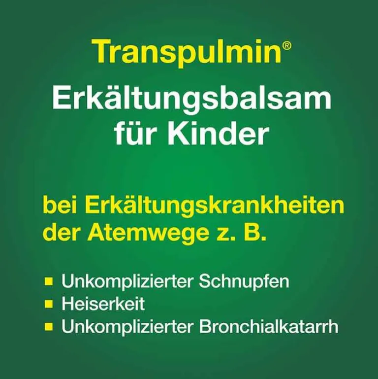 Transpulmin ® Erkältungsbalsam für Kinder, 20 g-Kinder Inhalate Kinder|Erkältungsbalsam Kinder