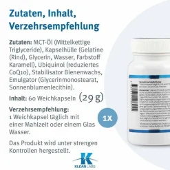 Supplementa Ubiquinol Coenzym Q10 reduziert 100 mg Kapseln, 60 St- Coenzym Q10