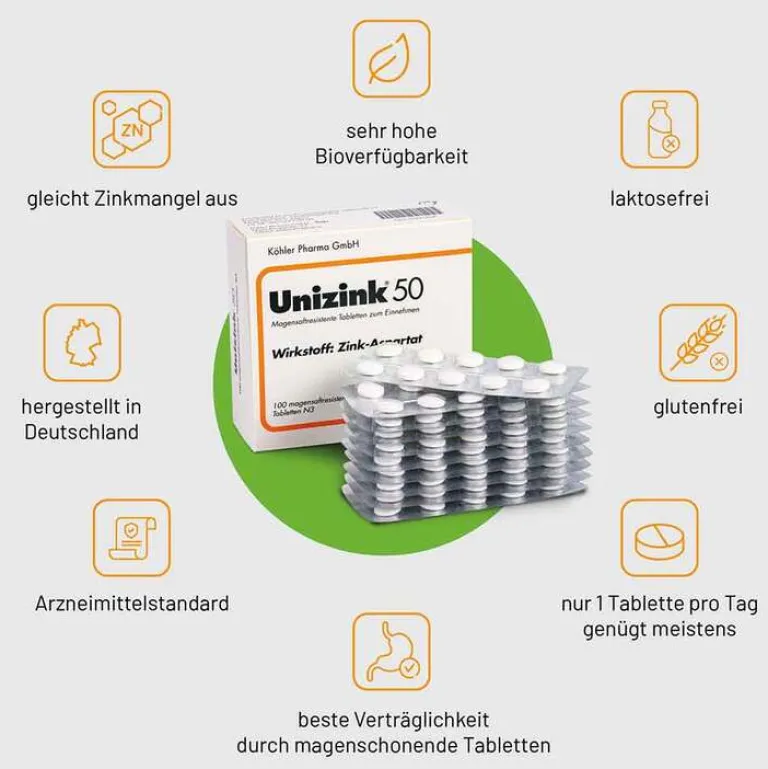 Unizink Zink-50 Tabletten, 100 St