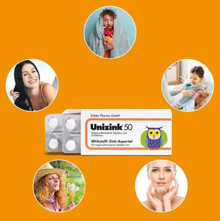 Unizink 50 Tabletten, 20 St- Zink