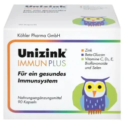 Unizink Immun Plus Kapseln, 1X90 St- Zink|Immunsystem