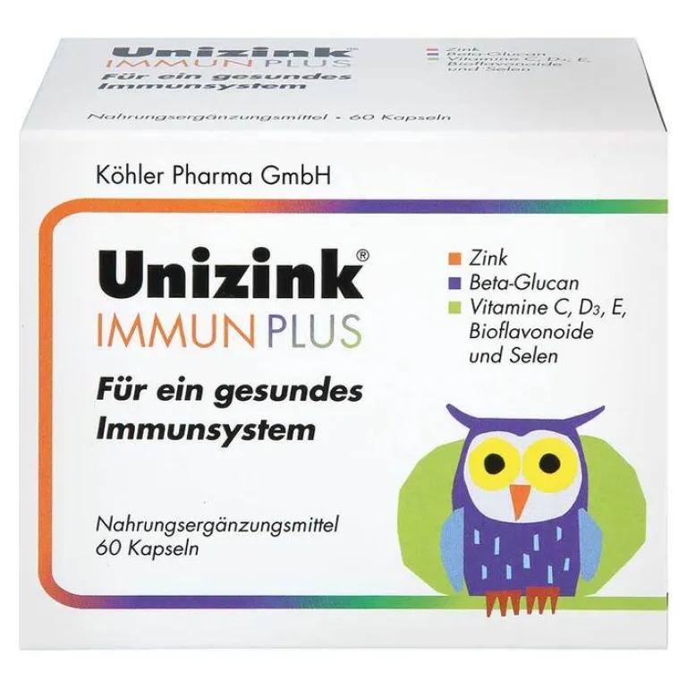 Unizink Immun Plus Kapseln, 1X60 St- Zink|Immunsystem