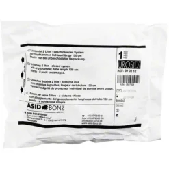 Urosid Urindrainagesystem 2l 120 cm Schlauch Ablasshahn senkrecht, 1 St- Beutel & Zubehör