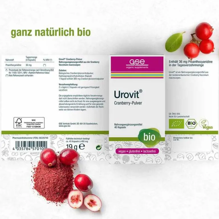 GSE Urovit Kapseln Bio Kapseln, 40 St- Sonstige Bio Produkte