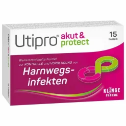 Utipro Blasenentzündung Medikamente-® akut & protect Kapseln, 15 St