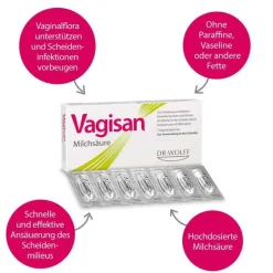 Vagisan Intimpflege|Scheidenpilz Medikamente-Milchsäure Vaginalzäpfchen, 7 St