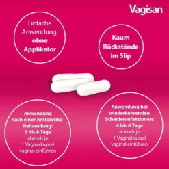 Vagisan Scheidenpilz Medikamente-Probioflora Milchsäure-Bakterien Hartkapseln , 8 St