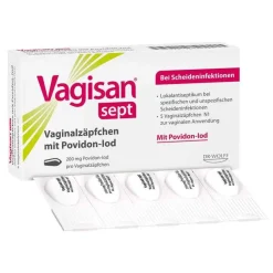 Vagisan sept Vaginalzäpfchen mit Povidon-Iod, 5 St- Scheidenpilz Medikamente