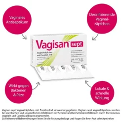 Vagisan sept Vaginalzäpfchen mit Povidon-Iod, 5 St- Scheidenpilz Medikamente