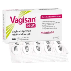 Vagisan Scheidenpilz Medikamente-sept Vaginalzäpfchen mit Povidon-Iod, 10 St