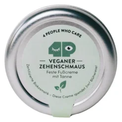 Veganer Zehenschmaus Fußcreme mit Tanne, 40 g^4peoplewhocare GmbH Hot