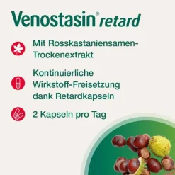 Venostasin ® retard Kapseln mit Rosskastaniensamen-Trockenextrakt, 50 St- Venenleiden