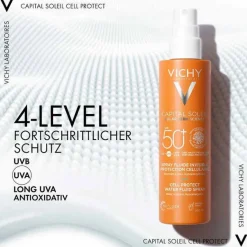 Vichy Capital Soleil Cell Protect Spray LSF 50 + , 200 ml- Lsf 50+
