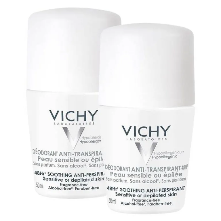 Deo Roll-on Sensitiv Antitranspirant 48h, 2X50 ml^Vichy Online