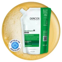 Vichy Shampoos|Haarausfall & Schuppen-Dercos Anti-Schuppen Shampoo fettige Kopfhaut , 500 ml