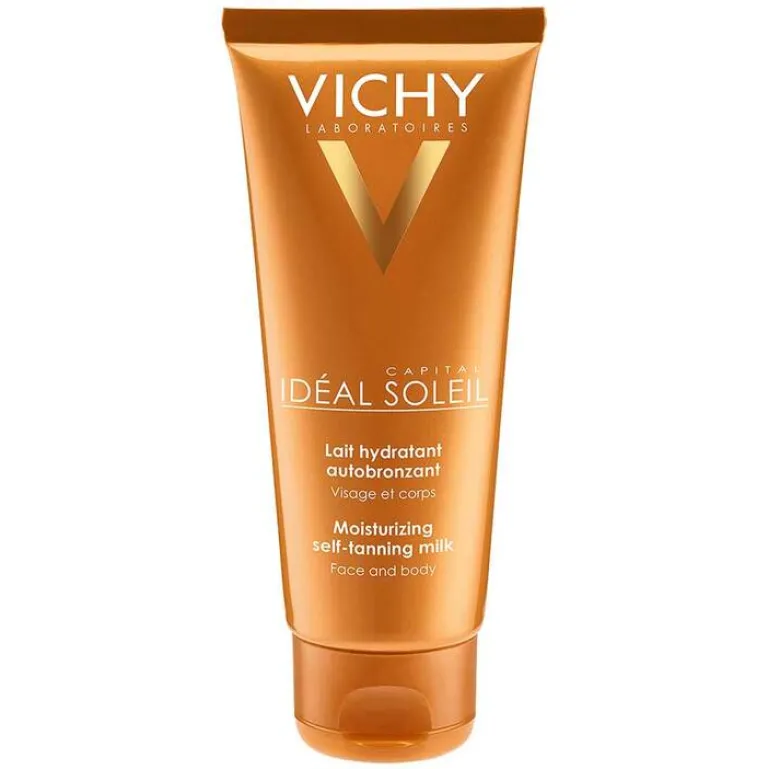 Vichy Selbstbräuner|Selbstbräuner-Idéal Soleil Selbstbräuner-Milch für Gesicht und Körper, 100 ml
