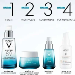 Vichy Trockene Haut|Hautbedürfnisse-Mineral 89 72h Creme leicht mit Duft, 50 ml