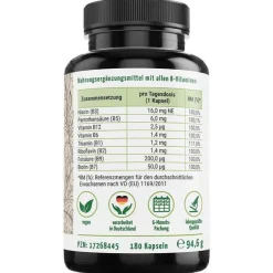 Hirnleistung & Nerven-Virisolis Vitamin B-Komplex Forte 6-Mon.vegan Kapseln , 180 St