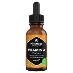 Vitamaze Vitamin A (Retinol)-Vitamin A 500 µg hochdosiert vegan Tropfen, 50 ml