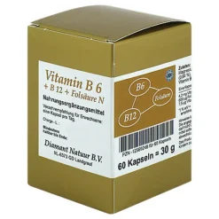 Vitamin B6 + B12 + Folsäure N Kapseln, 60 St^Diamant Natuur Hot