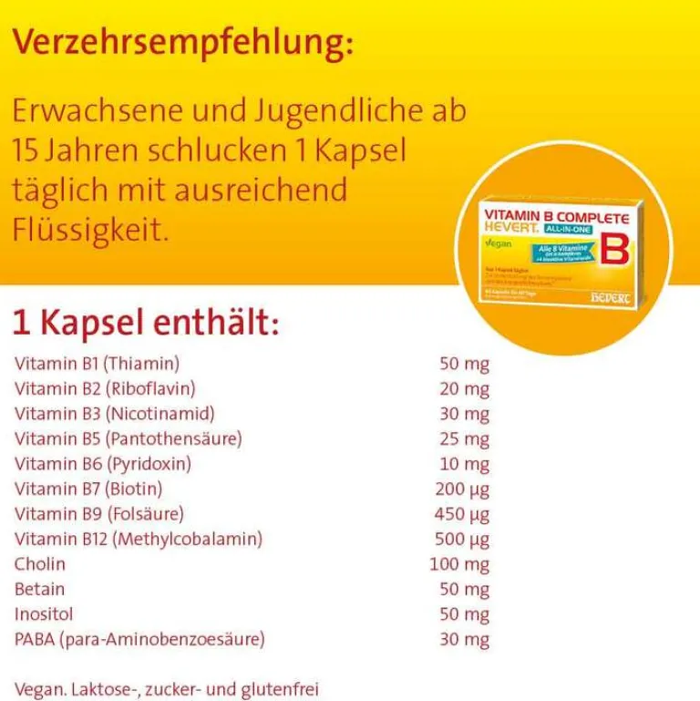Vitamin B Complete all-in-one Kapseln, 120 St^Hevert Online