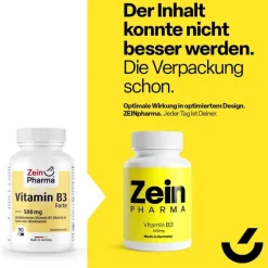 Zein Pharma Vitamin B3 Forte Niacin 500 mg Kapseln, 90 St- Vitamin B3 (Niacin)