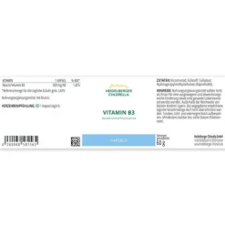 Heidelberger Chlorella Vitamin B3 (Niacin)-Vitamin B3 Nicotinamid Kapseln, 120 St