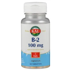 Vitamin B2 Riboflavin 100 mg Tabletten, 60 St^KAL Best