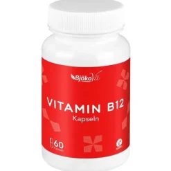 BjökoVit Vitamin B12 Vegi-Kapseln, 60 St- Vitamin B12 (Cobalamin)