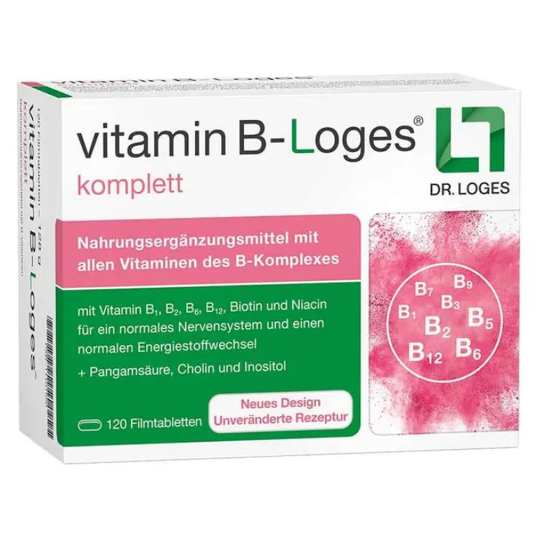 Dr. Loges vitamin B-Loges komplett Filmtabletten, 120 St- Vitamin B Komplex|Hirnleistung & Nerven