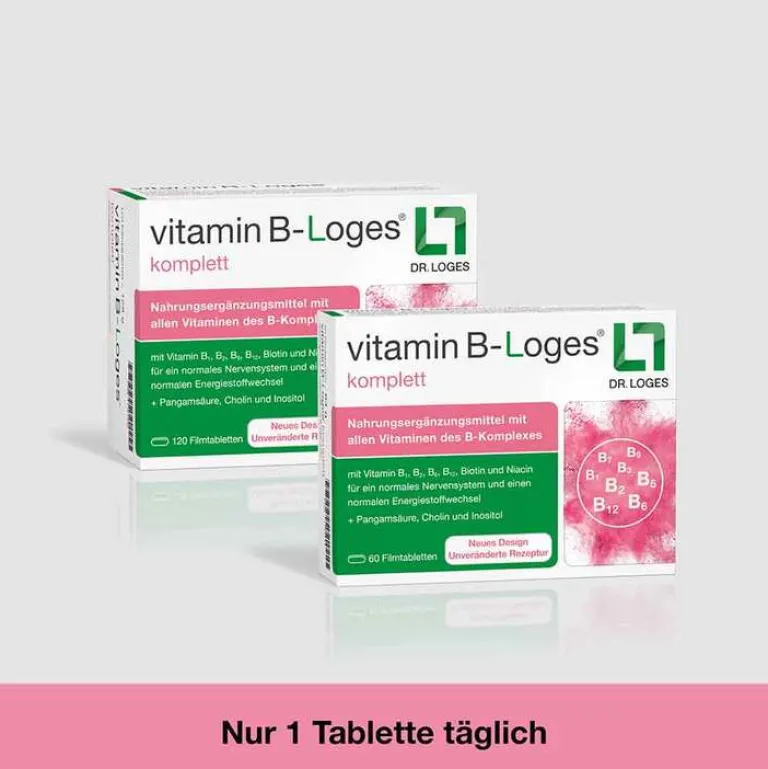 Dr. Loges vitamin B-Loges komplett Filmtabletten, 120 St- Vitamin B Komplex|Hirnleistung & Nerven