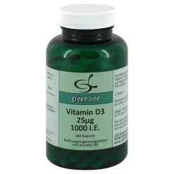 Green line Nutritheke Vitamin D3 25 µg 1.000 I.E. Kapseln, 180 St- Vitamin D (Colecalciferol)
