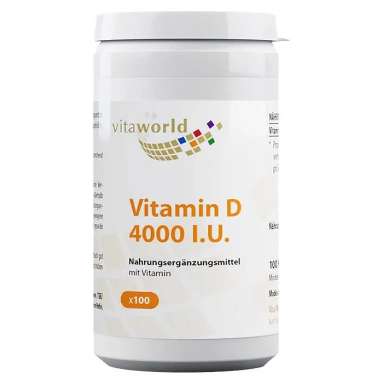 Vitaworld Vitamin D (Colecalciferol)-Vitamin D3 4000 I.E. Kapseln, 100 St