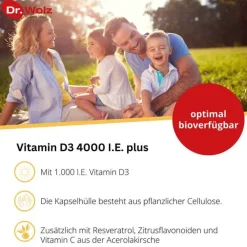 Dr. Wolz Vitamin D3 4000 I.E. plus Kapseln, 60 St- Vitamin D (Colecalciferol)