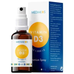 Mediakos Vitamin D (Colecalciferol)-Vitamin D3 1000 I.E. Premium Spray, 20 ml