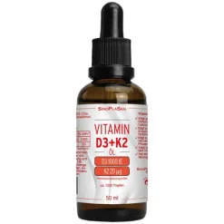 Sinoplasan Vitamin D (Colecalciferol)-Vitamin D3 / K2 1000 I.E. / 20 µg Tropfen zum Einnehmen, 50 ml