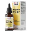 Zein Pharma Vitamin D (Colecalciferol)-Vitamin D3 + K2 MK-7 Tropfen hochdosiert, 25 ml