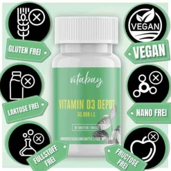 Vitamin D3 Depot 50.000 I.E. Cholecalciferol Tabletten , 60 St^Vitabay