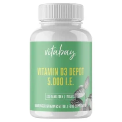 Vitamin D3 Depot 5000 I.E. Cholecalciferol Tabletten , 120 St^Vitabay New