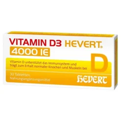 Hevert Vitamin D (Colecalciferol)-Vitamin D3 4.000 I.E. Tabletten, 30 St