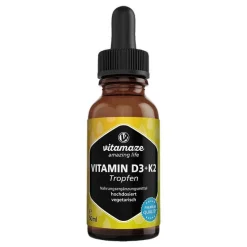 Vitamaze Vitamin D3 K2 1000 I.E. / 10 µg Tropfen hochdosiert, 50 ml- Vitamin D (Colecalciferol)