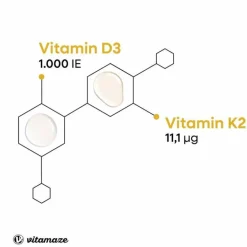 Vitamaze Vitamin D3 K2 1000 I.E. / 10 µg Tropfen hochdosiert, 50 ml- Vitamin D (Colecalciferol)