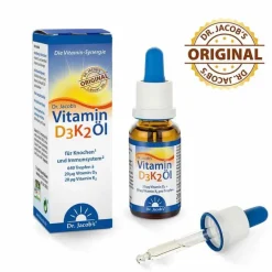 Dr. Jacobs Vitamin D3 K2 Öl Tropfen, 20 ml- Vitamin D (Colecalciferol)